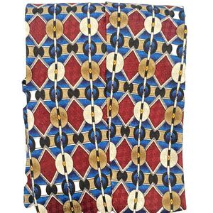 #5871 XMI 325 Series Maroon Blue and Silver Mens Necktie, Tie 58x4